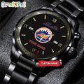 MLB New York Mets Watch Black Fashion Watch Baseball Game
