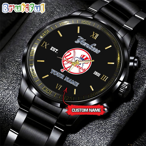 MLB New York Yankees Watch Black Fashion Watch Baseball Game