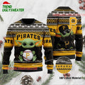 MLB Pittsburgh Pirates Baby Yoda Baseball Holiday Ugly Christmas Sweater