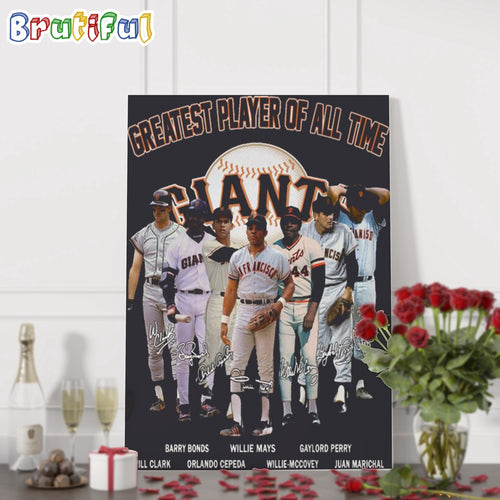 MLB San Francisco Giants Geatest Player Of All Time 2024 Signature Wall Art Poster Canvas