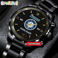 MLB Seattle Mariners Watch Black Fashion Watch Baseball Game