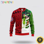 MLB Chicago Cubs Christmas Ugly Sweater Grinch And Scooby-Doo Gift For Baseball Fans