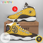 MLB San Diego Padres Custom Name Air Jordan 13 Shoes V2