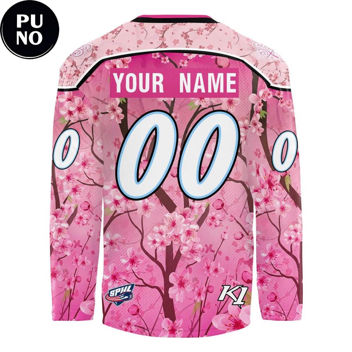 Macon Mayhem x Cherry Blossom 2026 First Jersey Raffle Personalized Hockey Jersey