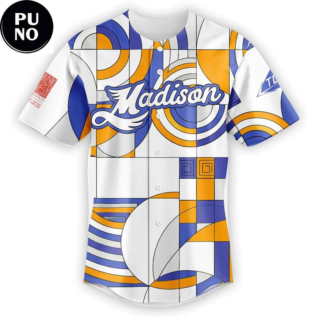 Madison Mallards 2026 Frank Lloyd Wright Style Personalized Baseball Jersey