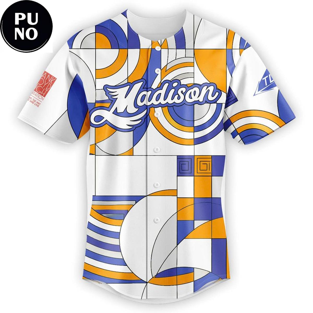 Madison Mallards 2026 Frank Lloyd Wright Style Personalized Baseball Jersey