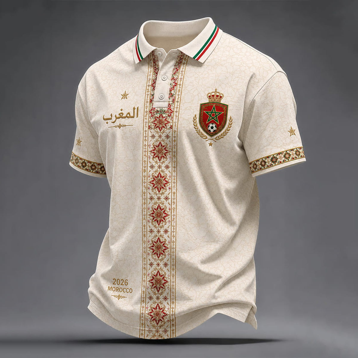 Maillot Maroc World Cup 2026 Football Casual Polo