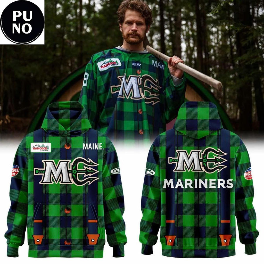 Maine Mariners 2026 New Season Lumberjack Hoodie T-Shirt