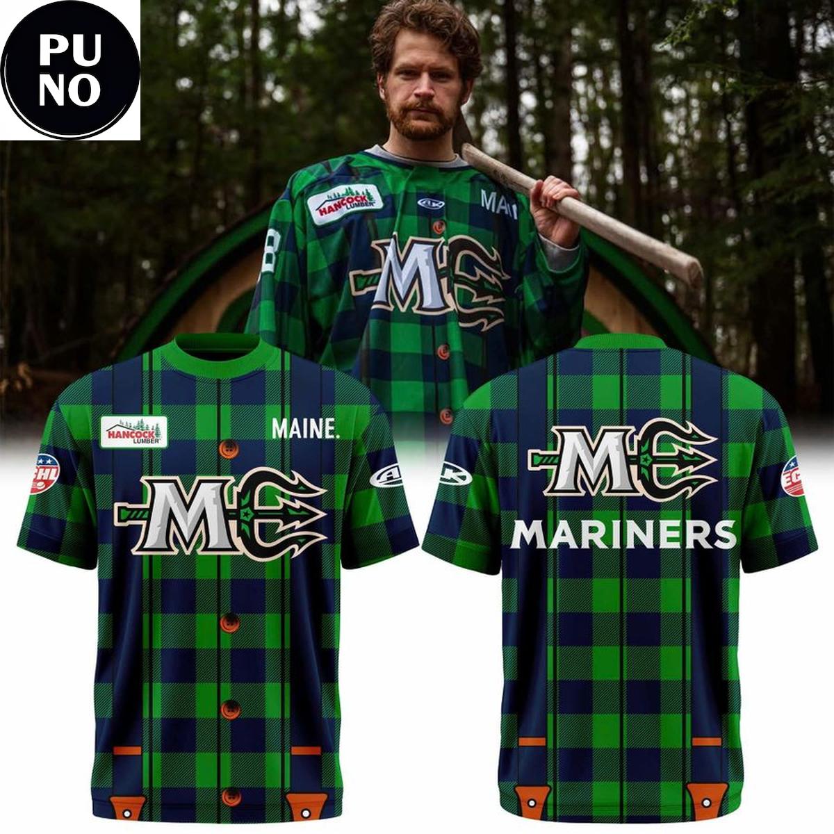 Maine Mariners 2026 New Season Lumberjack Hoodie T-Shirt