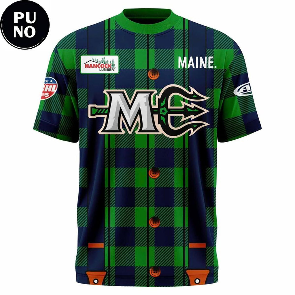 Maine Mariners 2026 New Season Lumberjack Hoodie T-Shirt