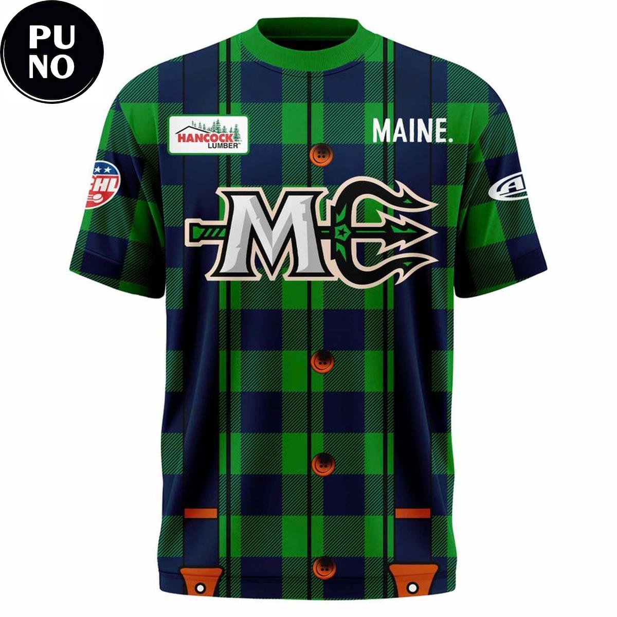 Maine Mariners 2026 New Season Lumberjack Hoodie T-Shirt