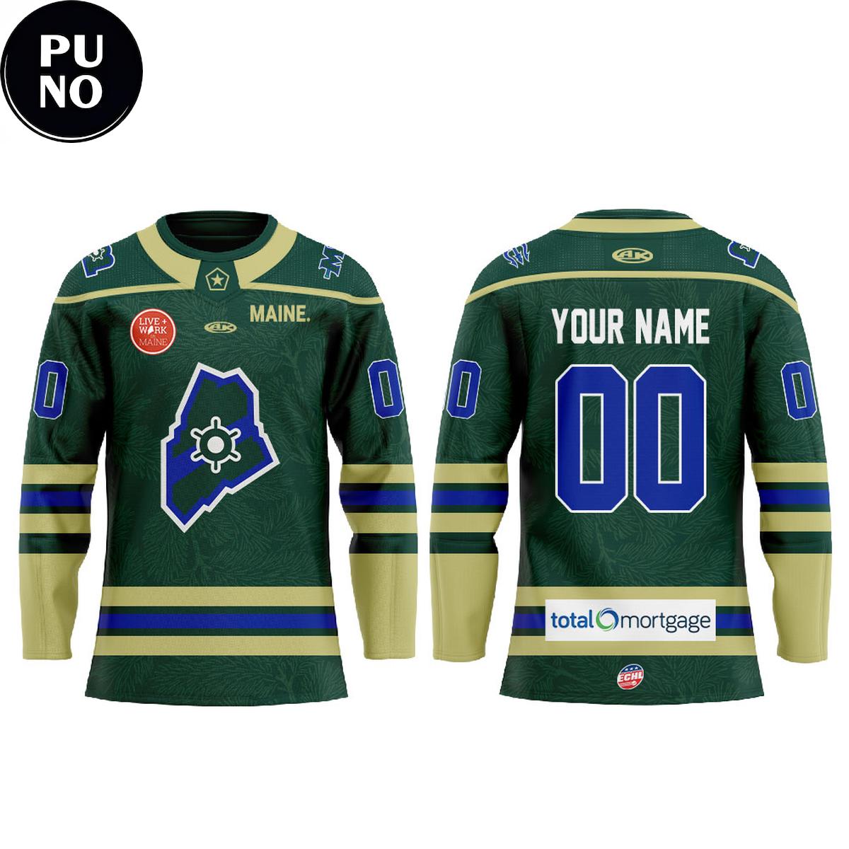 Maine Mariners Celebrating 207 Day 2026 Personalized Hockey Jersey