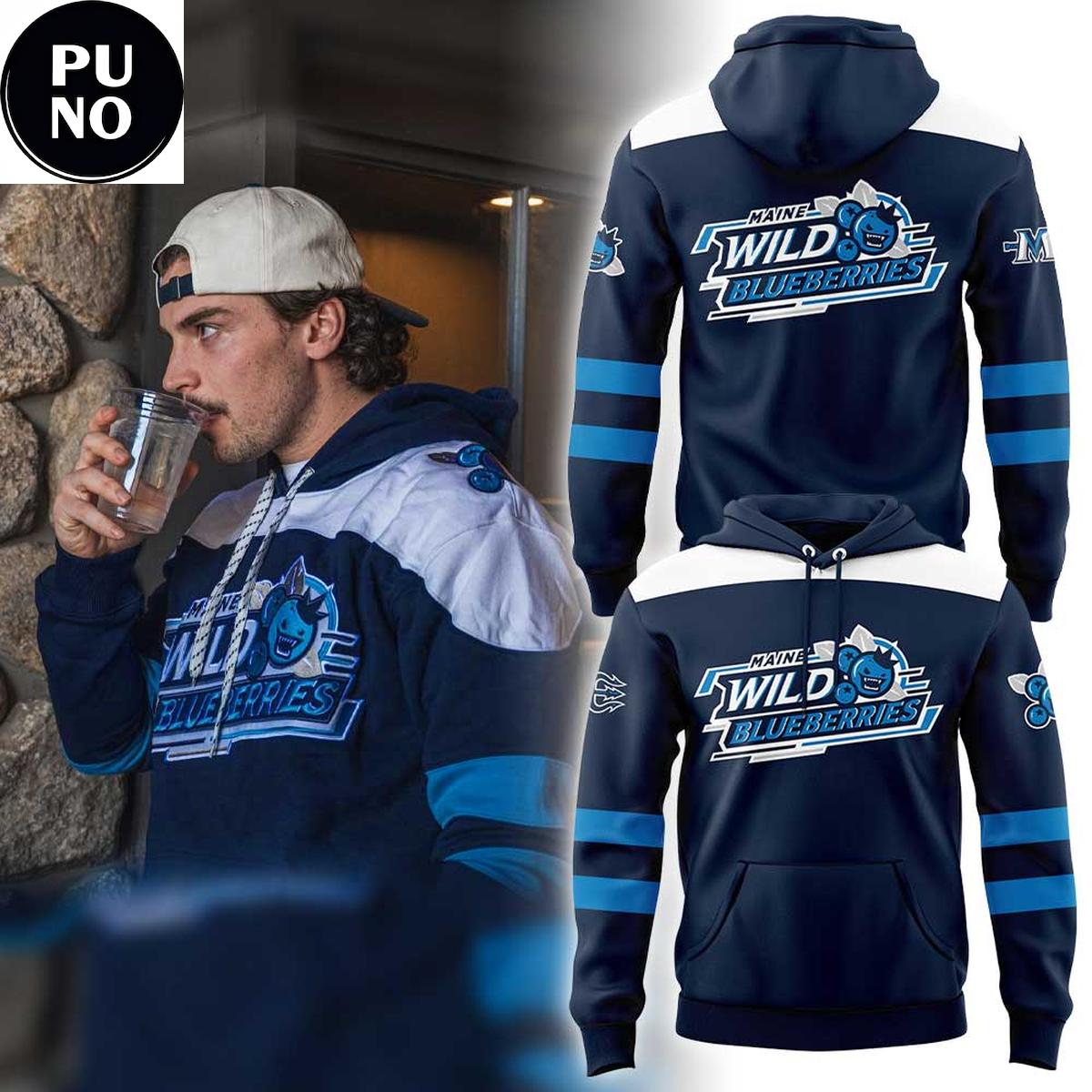 Maine Mariners Maine Wild Blueberries 2026 Hoodie T-Shirt