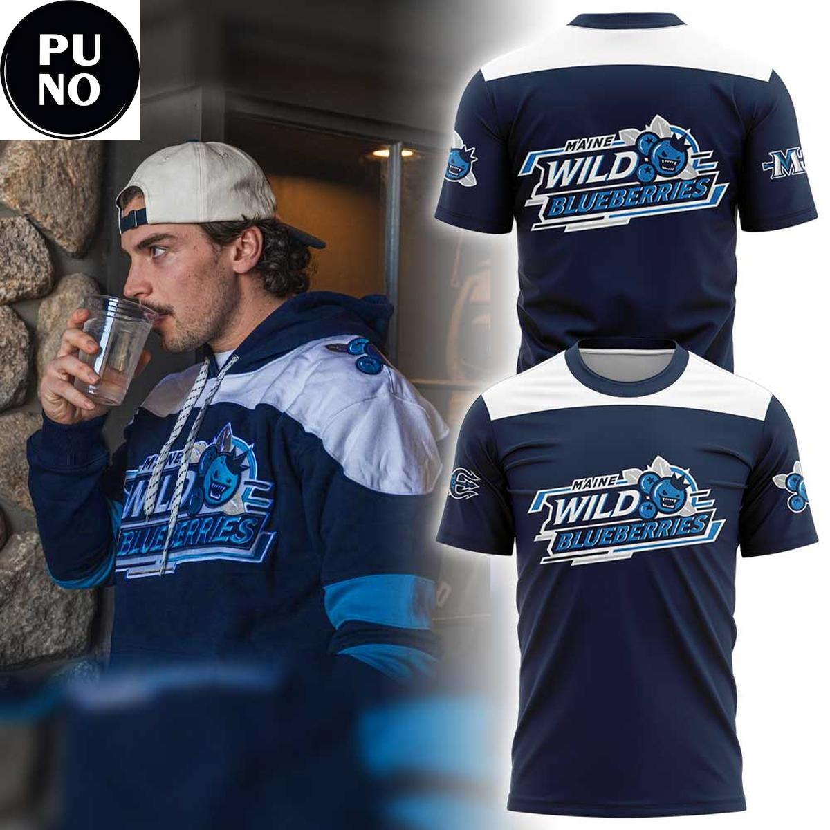 Maine Mariners Maine Wild Blueberries 2026 Hoodie T-Shirt