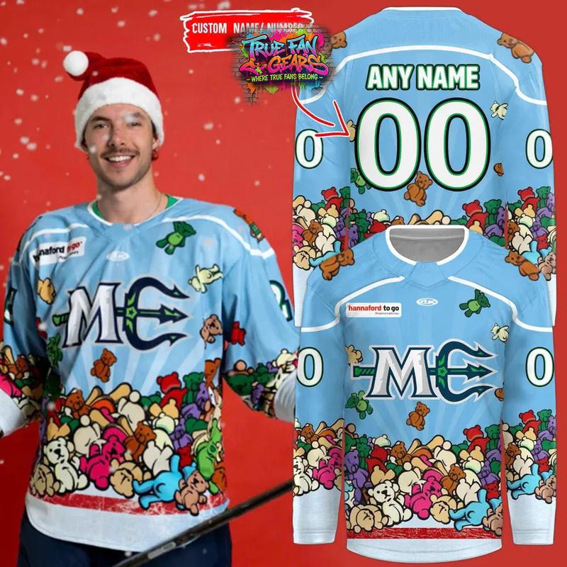 Maine Mariners Our Teddy Bear Toss Hockey Jersey