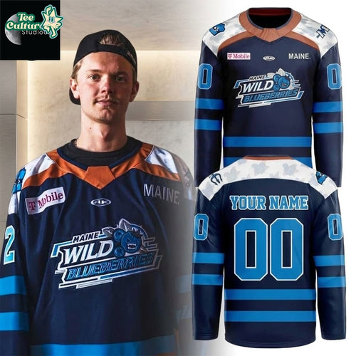 Maine Mariners Wild Blueberries Night 2026 Limited Hockey Jersey