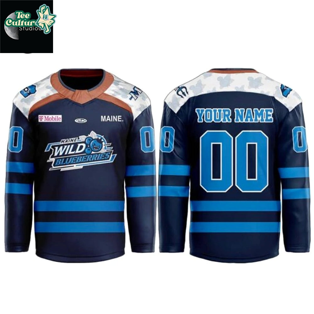 Maine Mariners Wild Blueberries Night 2026 Limited Hockey Jersey
