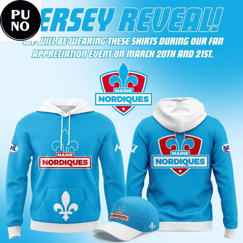 Maine Nordiques Powder Blue 2026 Hoodie