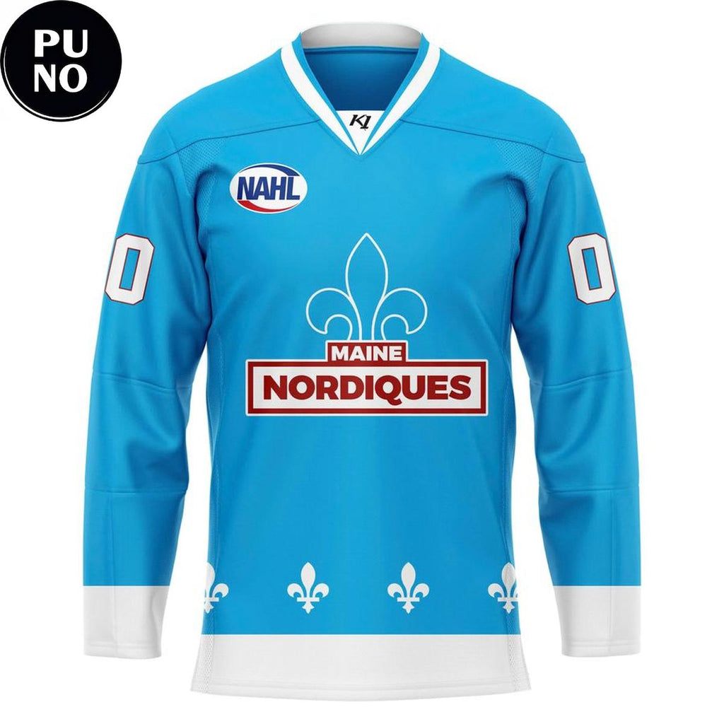 Maine Nordiques Powder Blue 2026 Personalized Hockey Jersey