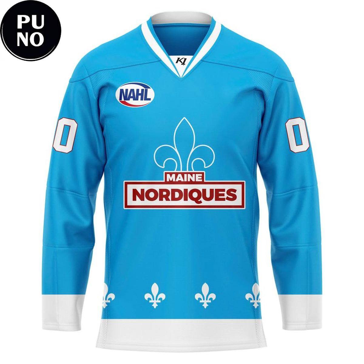 Maine Nordiques Powder Blue 2026 Personalized Hockey Jersey