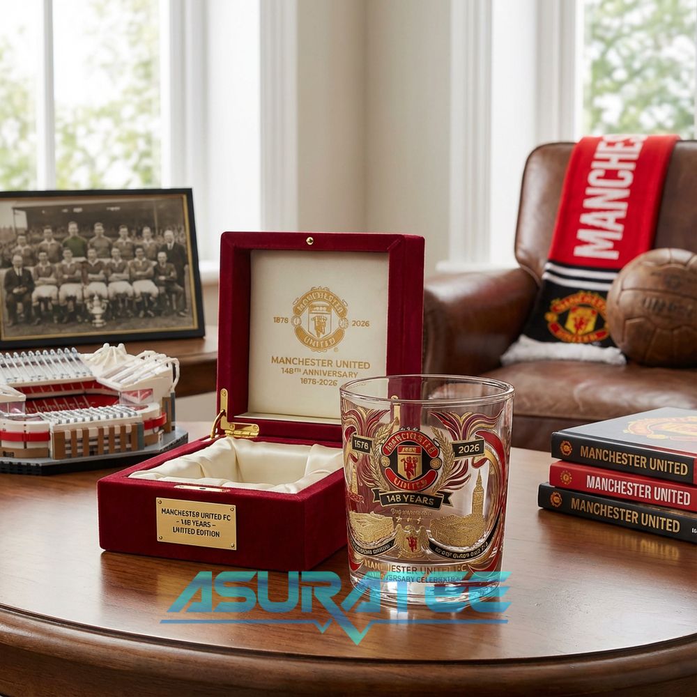Manchester United 148th Anniversary Limited Edition Whiskey Glass