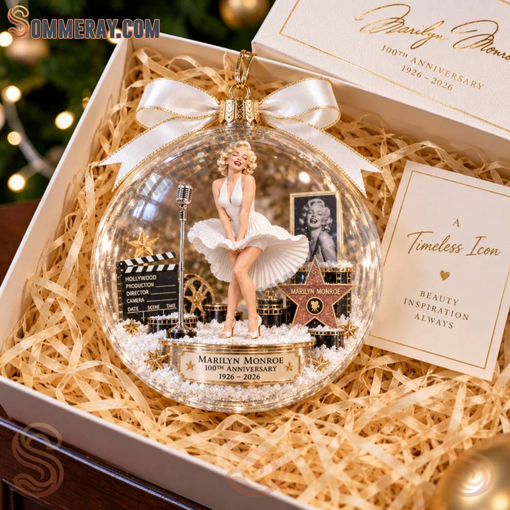 Marilyn Monroe 100th Anniversary Snow Globe Ornament