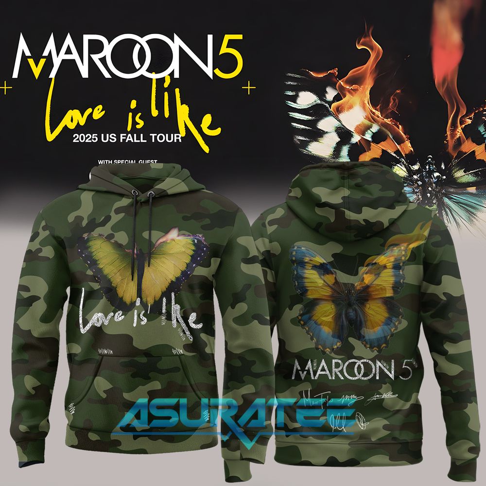 Maroon 5 Love Is Like 2025 US Fall Tour Hoodie