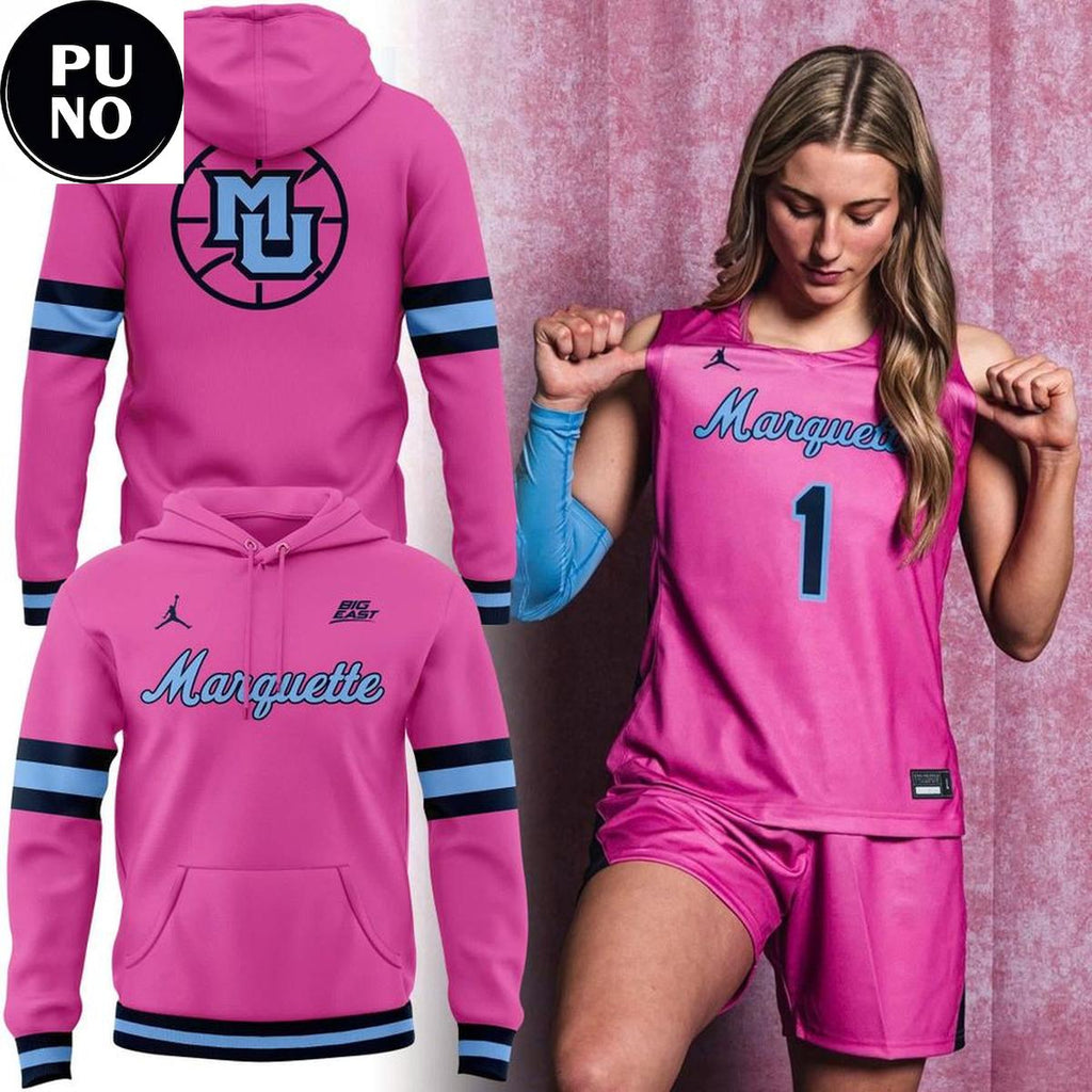 Marquette Women’s Basketball Pink with Purpose 2026 Hoodie T-Shirt