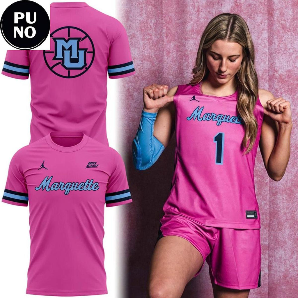Marquette Women’s Basketball Pink with Purpose 2026 Hoodie T-Shirt
