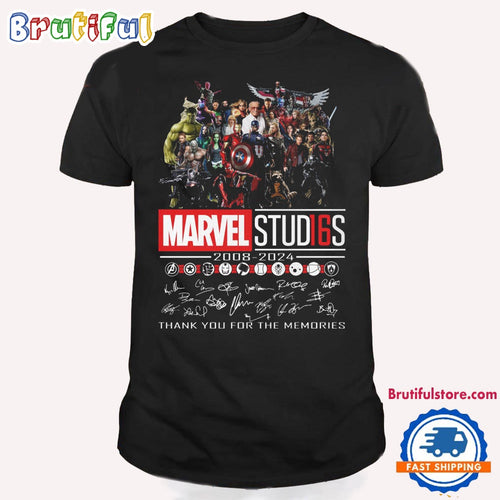 Marvel Stud16s 2008-2024 Thank You For The Memories Signature T Shirt