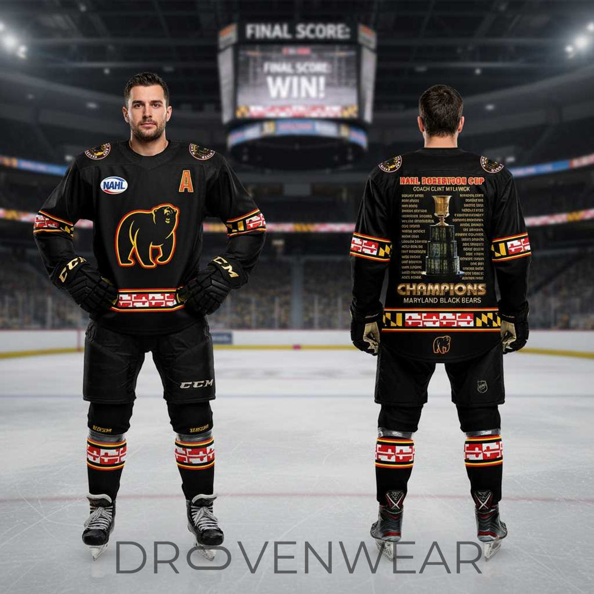Maryland Black Bears 2026 Robertson Cup Champions Hockey Jersey