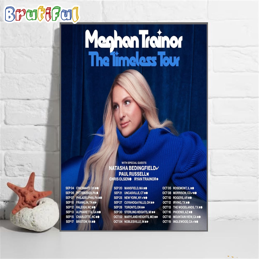 Meghan Trainor The Timeless Tour 2024 Wall Art Poster Canvas