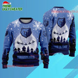 Memphis Grizzlies Sleigh Ride Roar Ugly Christmas Sweater