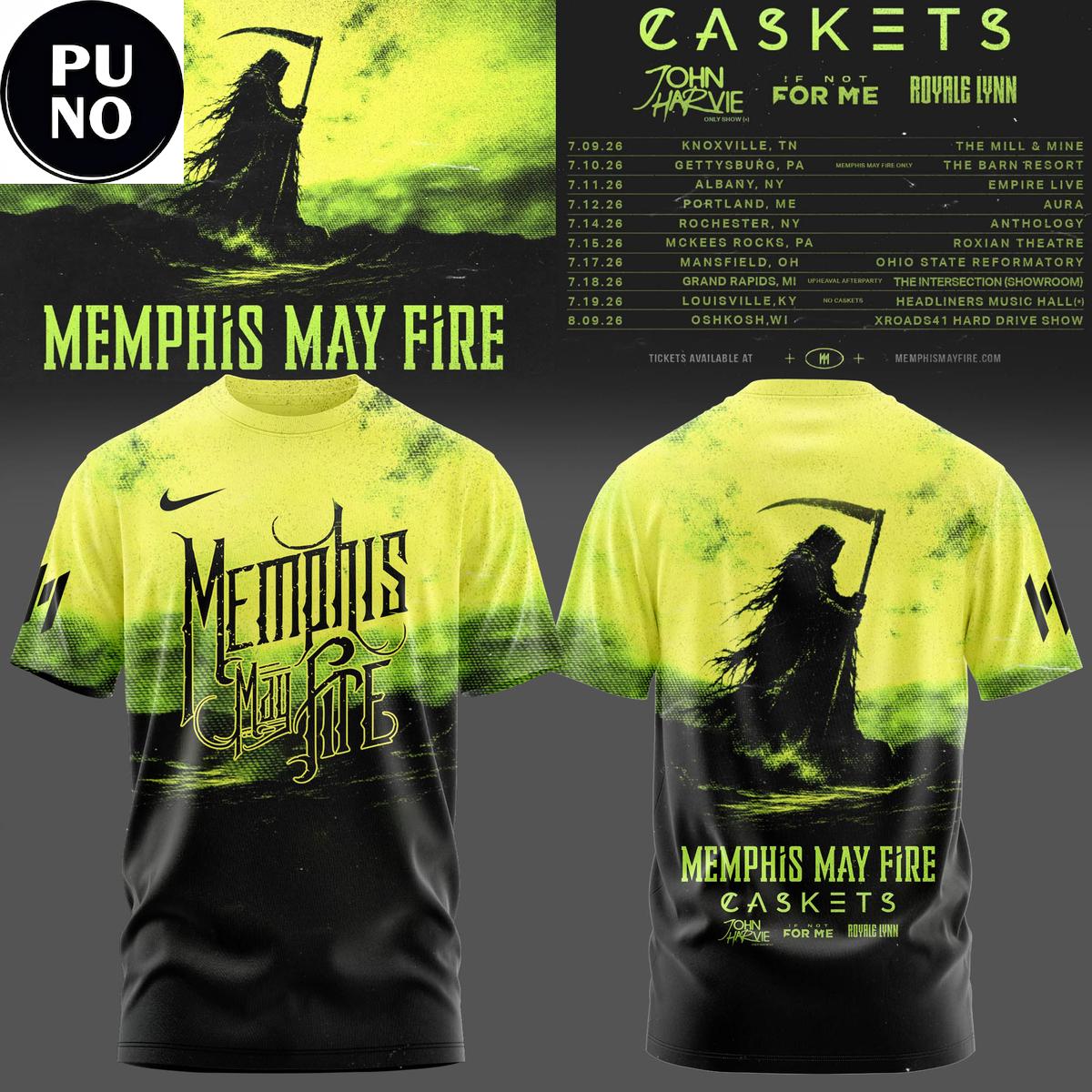 Memphis May Fire Caskets Set For US Tour 2026 Hoodie T-Shirt