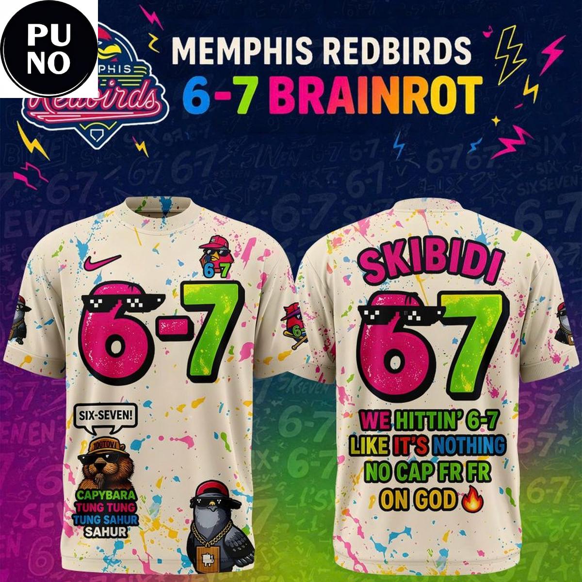 Memphis Redbirds 2026 6-7 Brainrot Shirt