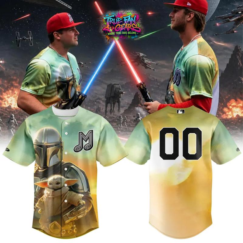Memphis Redbirds Star Wars Night Light Swords Baseball Jersey