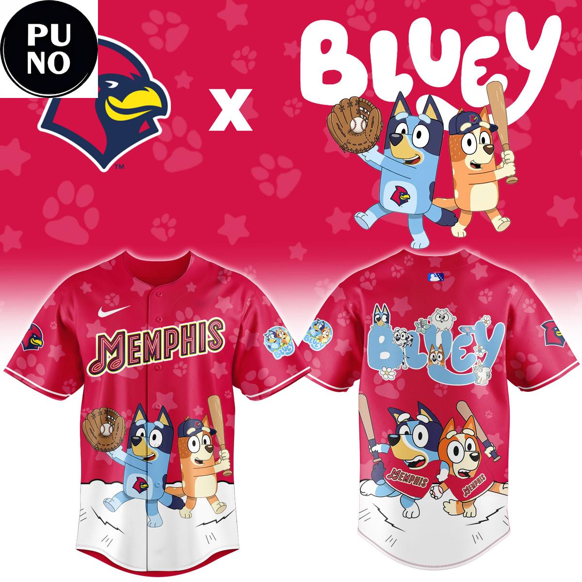 Memphis Redbirds x Bluey Night 2026 Baseball Jersey