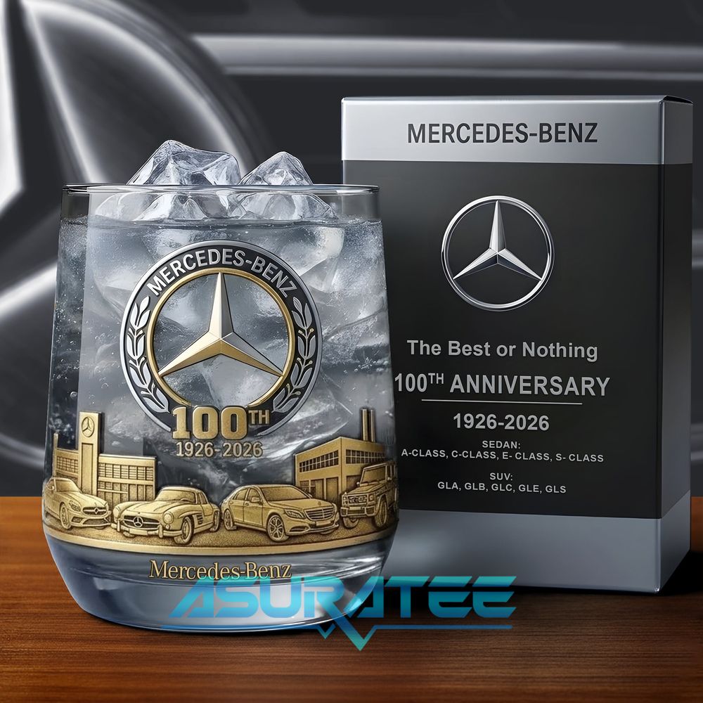 Mercedes-Benz 100th Anniversary Commemorative Whiskey Glass