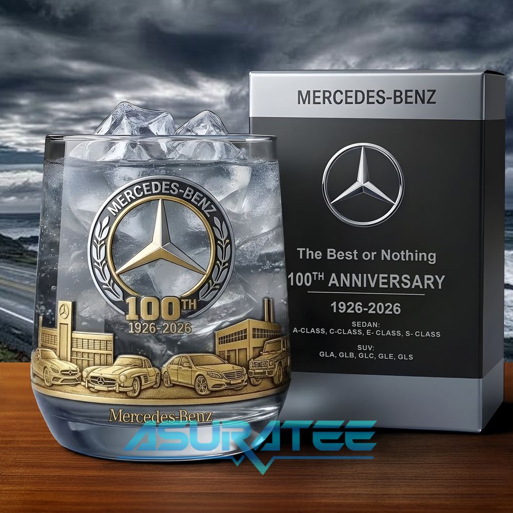 Mercedes-Benz 100th Anniversary Commemorative Whiskey Glass