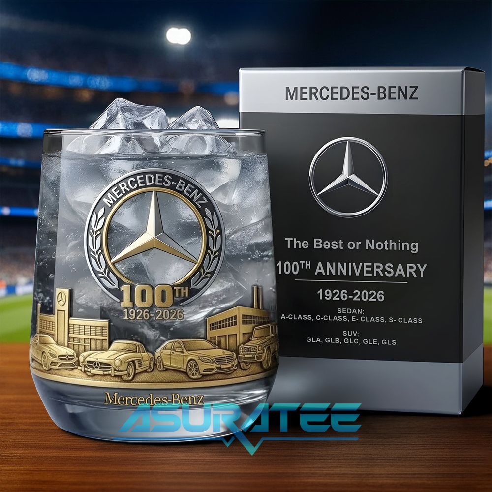Mercedes-Benz 100th Anniversary Commemorative Whiskey Glass