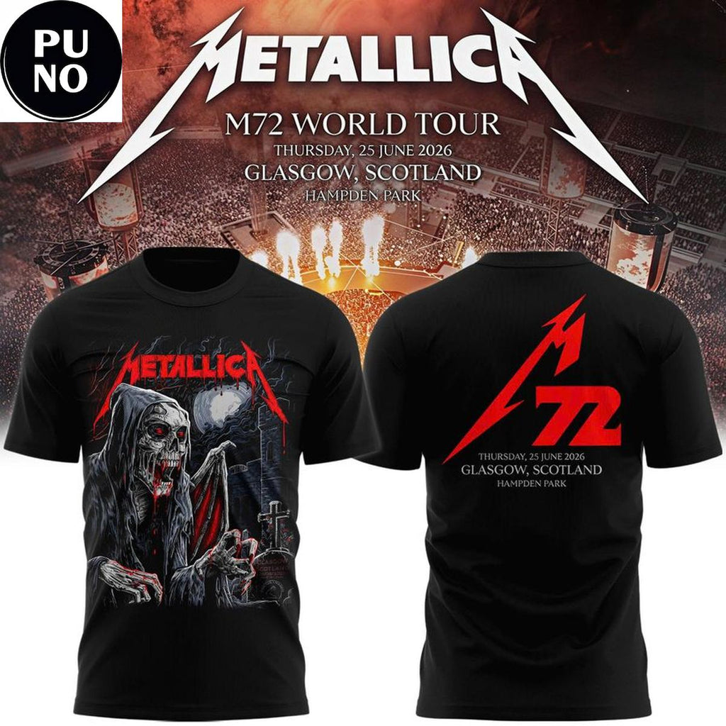 Metallica M72 World Tour 2026 Glasgow T-shirt