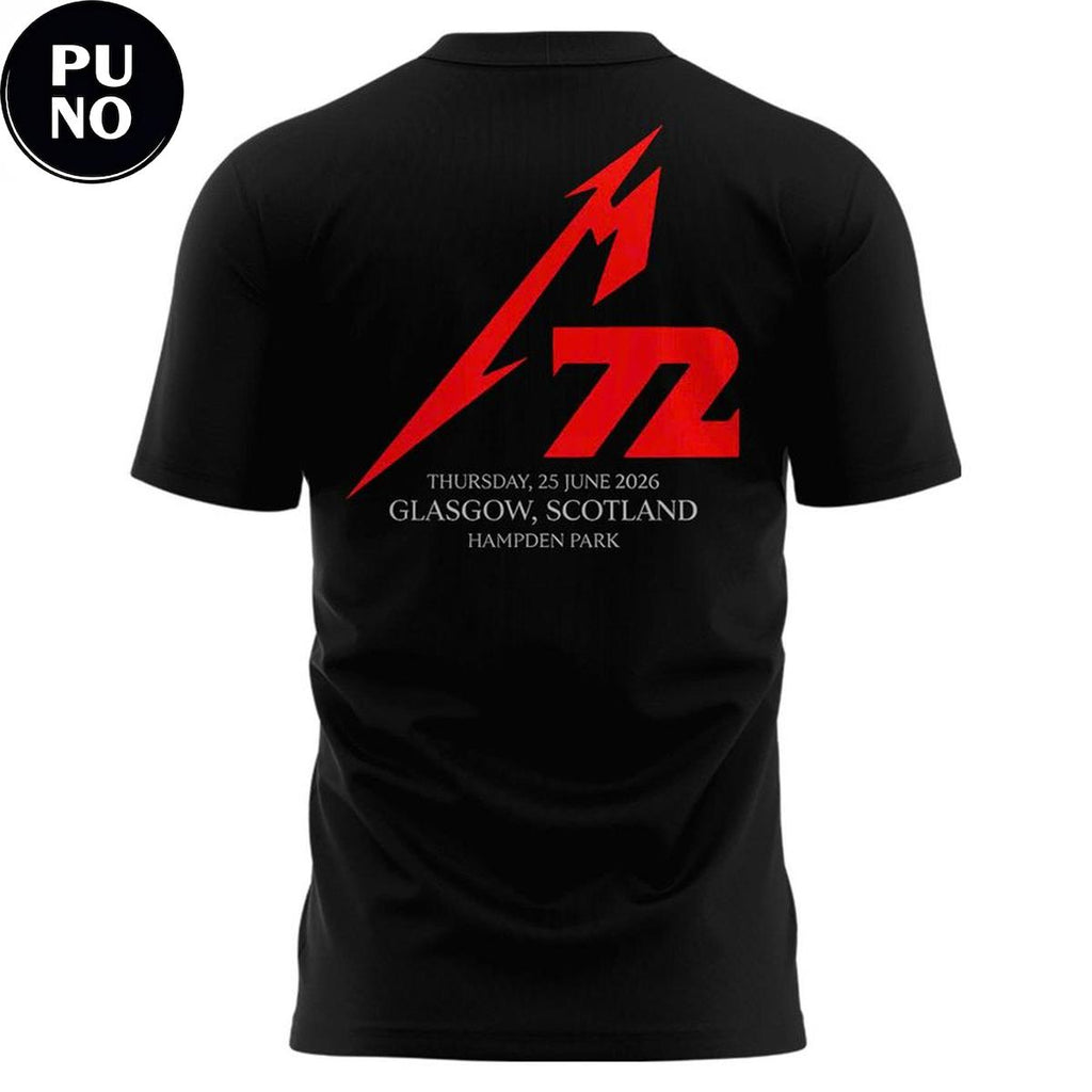 Metallica M72 World Tour 2026 Glasgow T-shirt