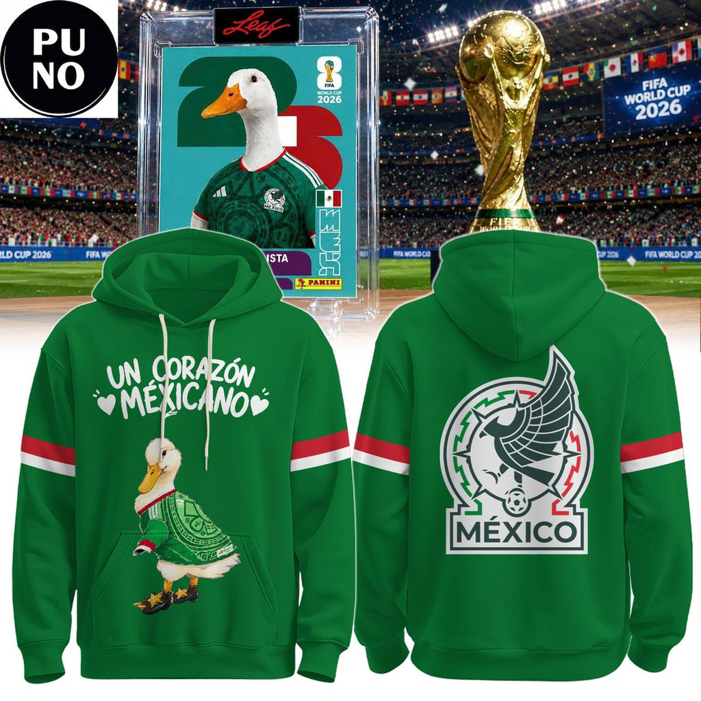 Mexico National Soccer x Patito Corazón 2026 Un Corazón Mexicano Hoodie T-Shirt