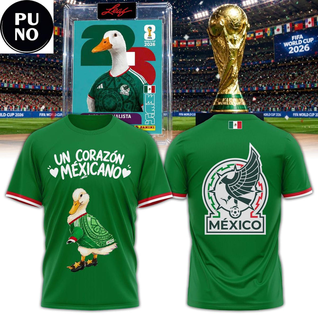 Mexico National Soccer x Patito Corazón 2026 Un Corazón Mexicano Hoodie T-Shirt