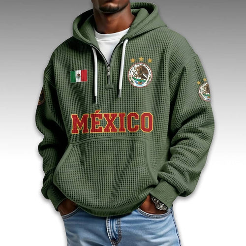 Mexico World Cup 2026 Waffle Quarter Zip Hoodie