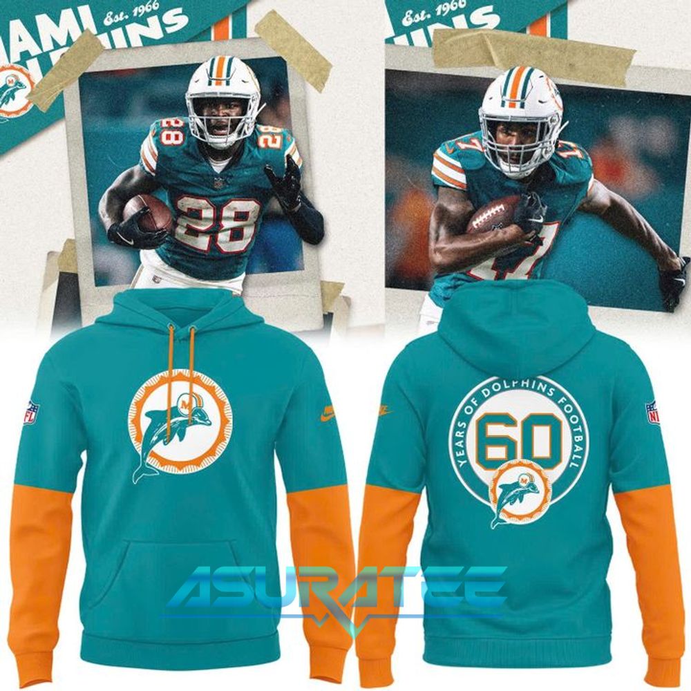 Miami Dolphins 60th Anniversary Celebration Special Hoodie