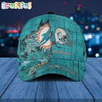 Miami Dolphins Baseball Cap Flower Custom Trending Cap