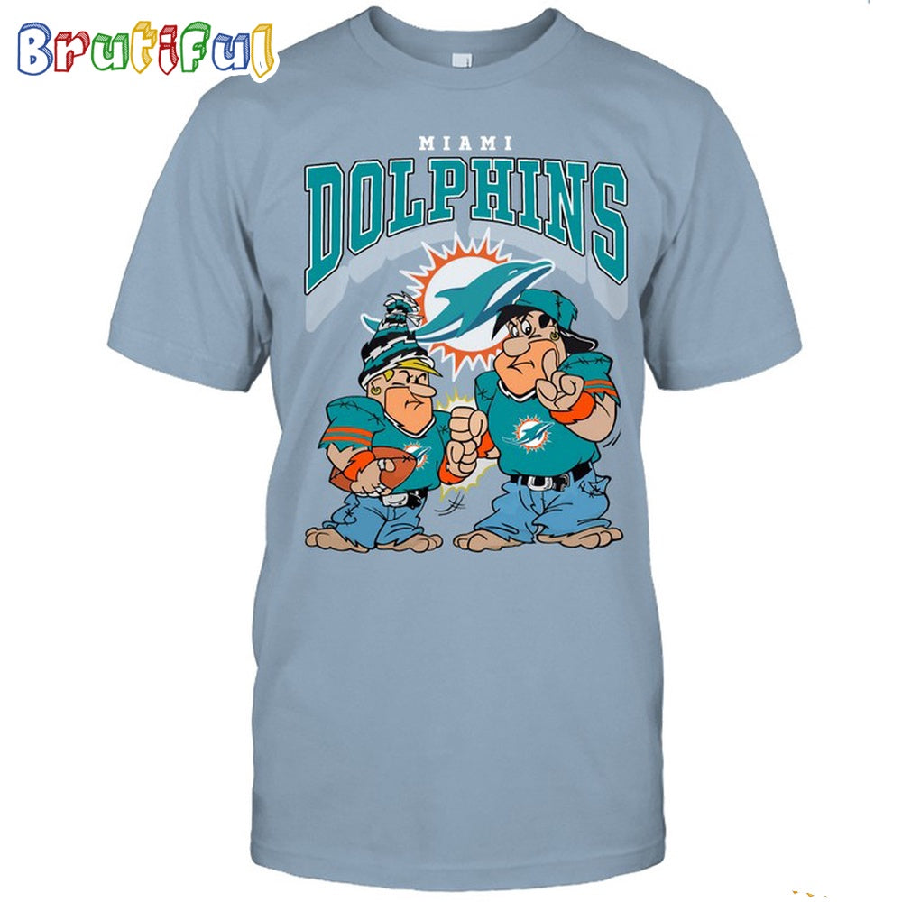 Miami Dolphins Flintstones Football T Shirt