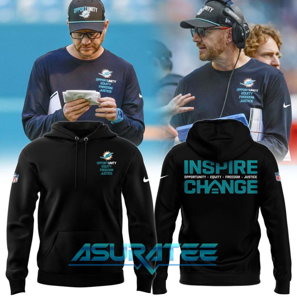 Miami Dolphins ”INSPIRE CHANGE” 2025-2026 Hoodie, Cap