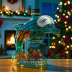 Miami Dolphins NFL 60th Anniversary Whiskey Bottle